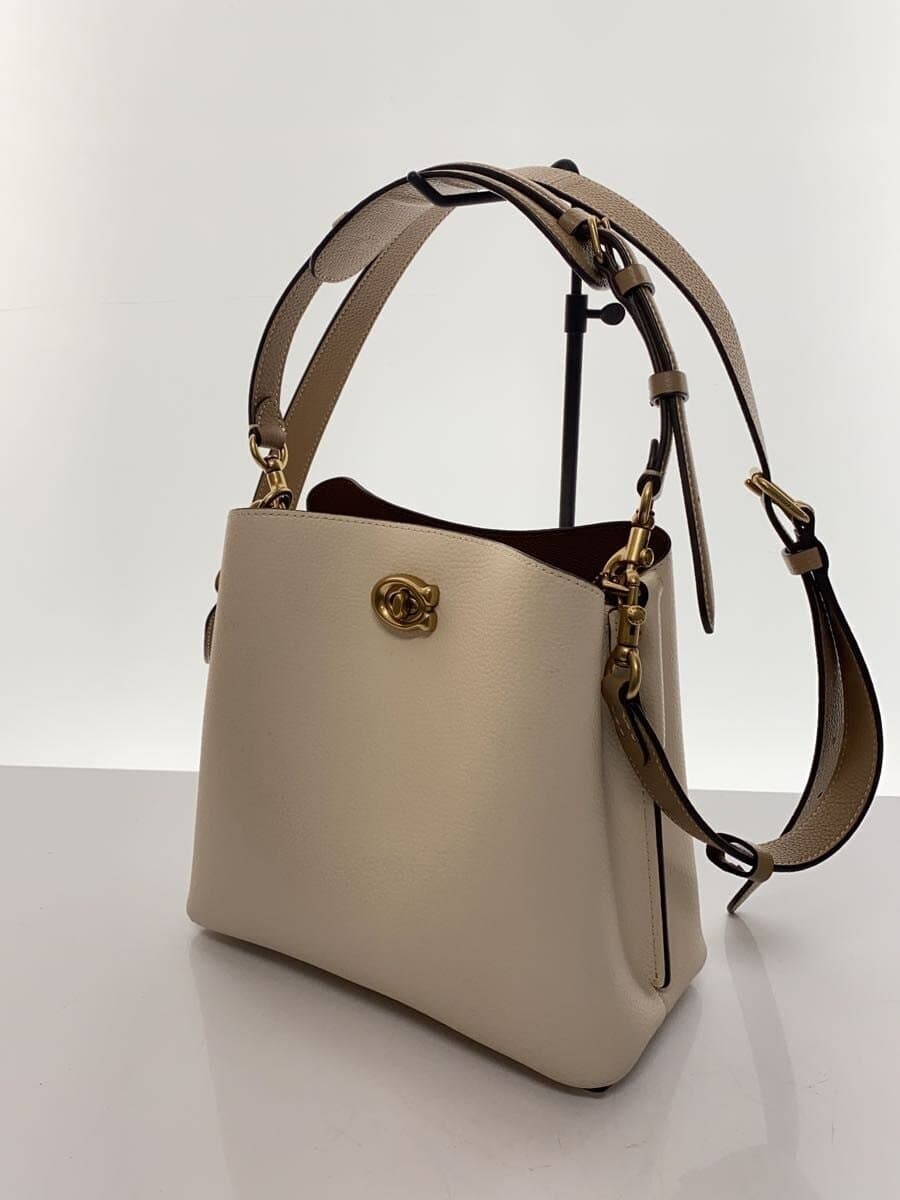 COACH Shoulder Bag Leather CRM Solid C3766 2
