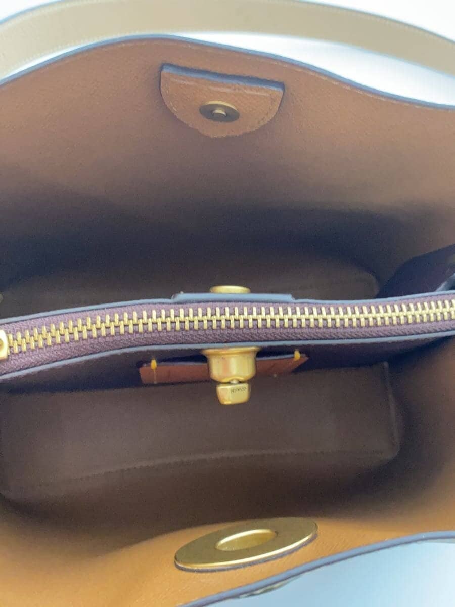 COACH Shoulder Bag Leather CRM Solid C3766 6