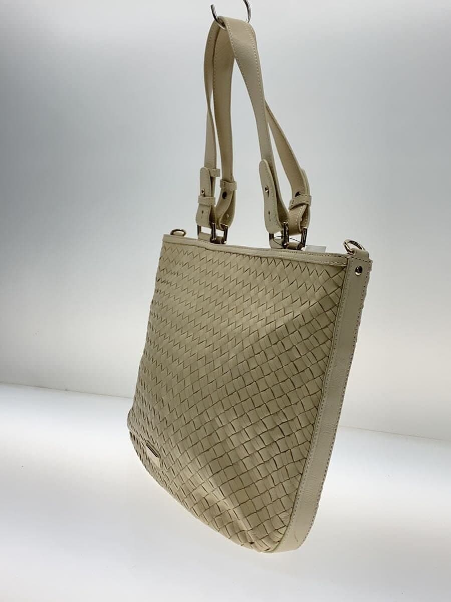 COLE HAAN Tote Bag Leather CRM 2