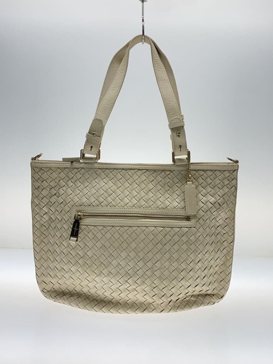 COLE HAAN Tote Bag Leather CRM 3