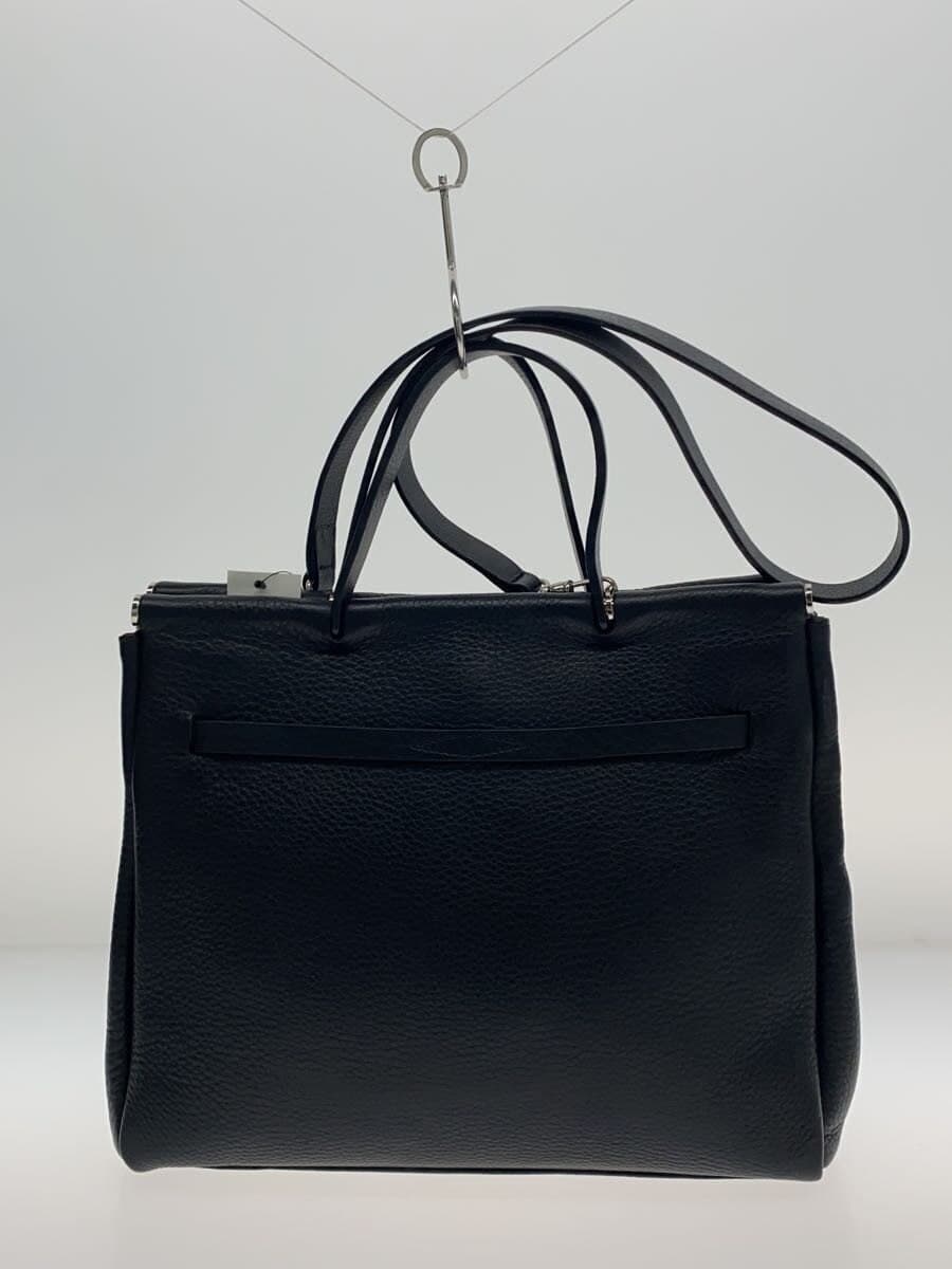 Other Brand MG CUIR Made in Italy 2-Way Handbag Leather BLK Solid 3