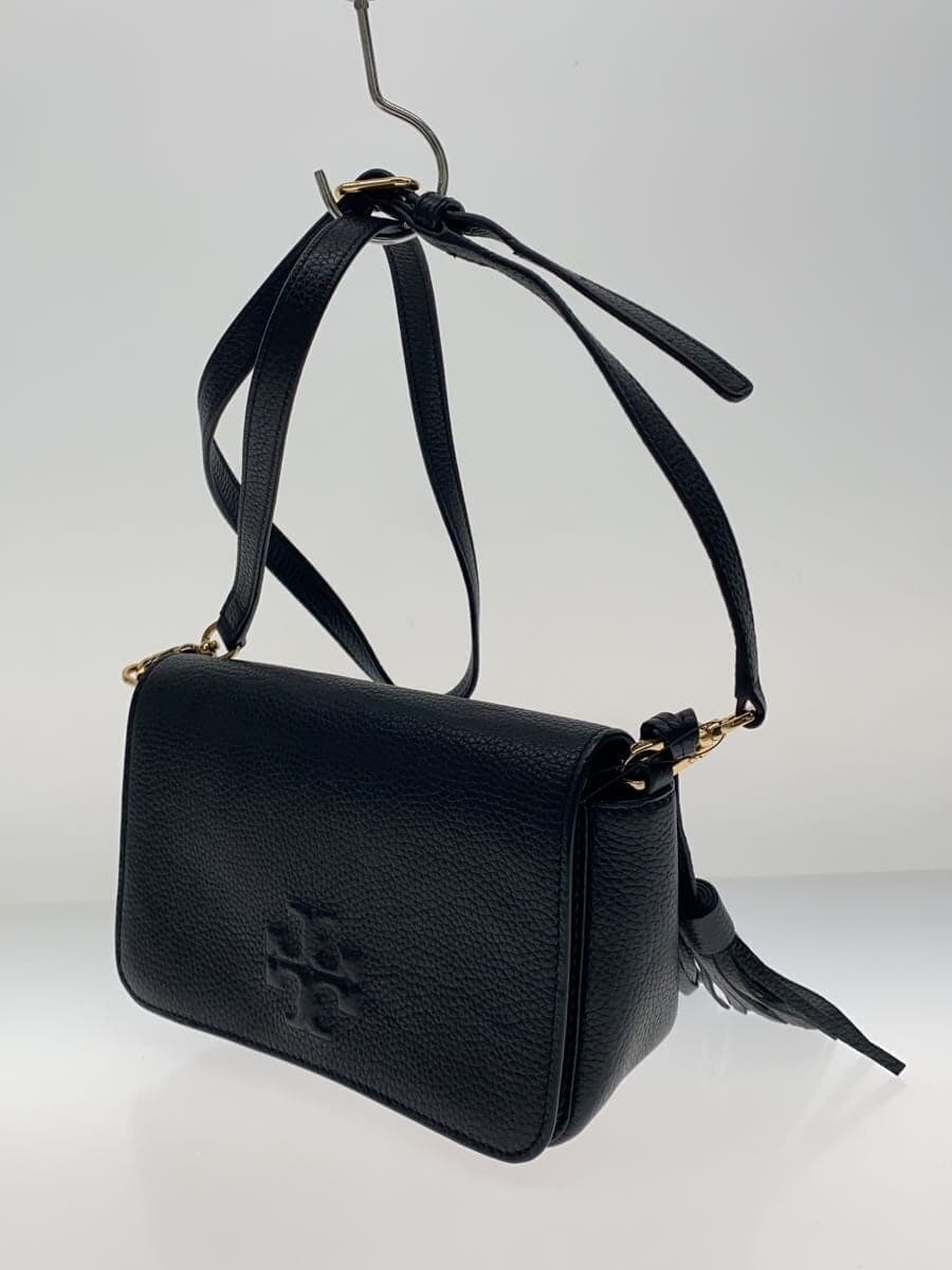 TORY BURCH Shoulder Bag Leather BLK Solid Color 2