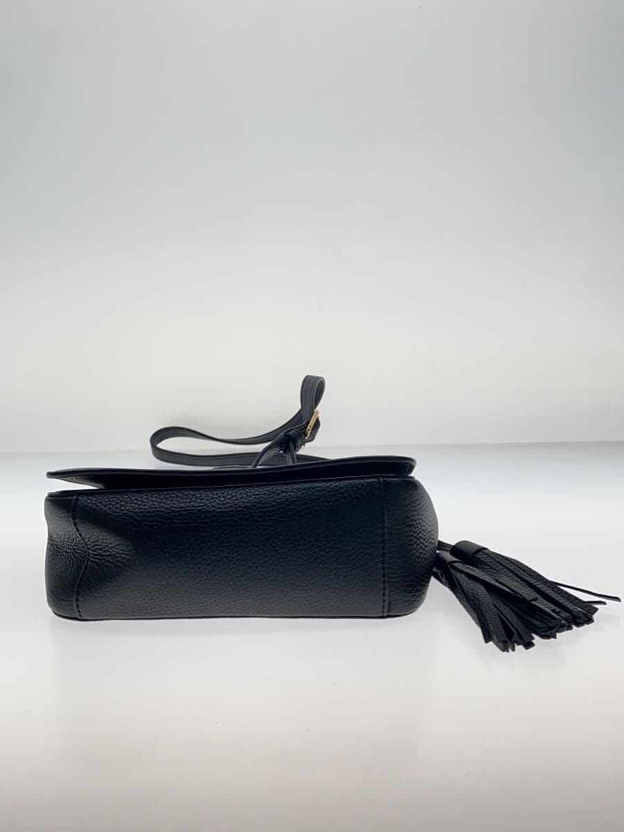 TORY BURCH Shoulder Bag Leather BLK Solid Color 4