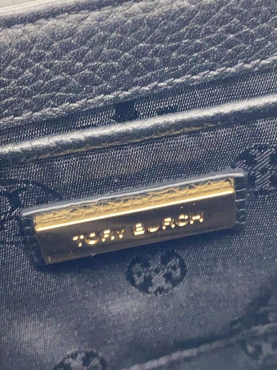 TORY BURCH Shoulder Bag Leather BLK Solid Color 5