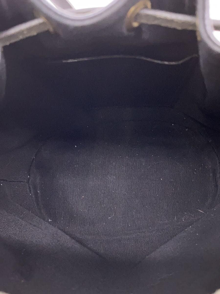 IL BISONTE drawstring shoulder bag leather BLK plain 6