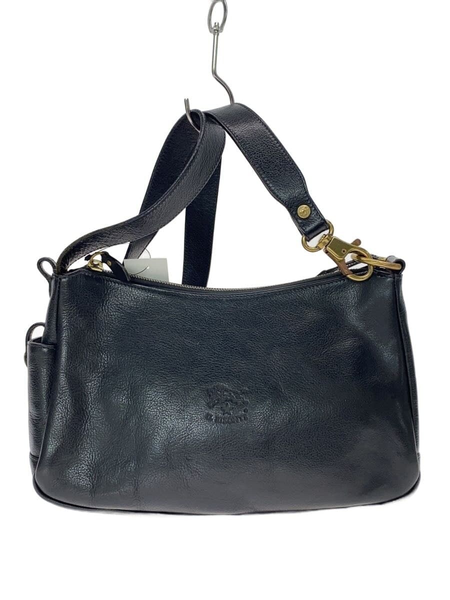 IL BISONTE shoulder bag leather BLK