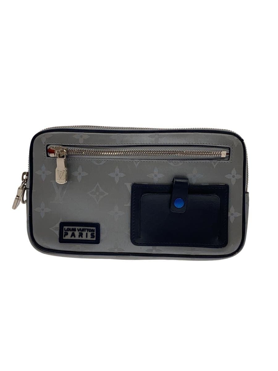 LOUIS VUITTON Alpha Clutch_Monogram Satellite Canvas SLV M44171