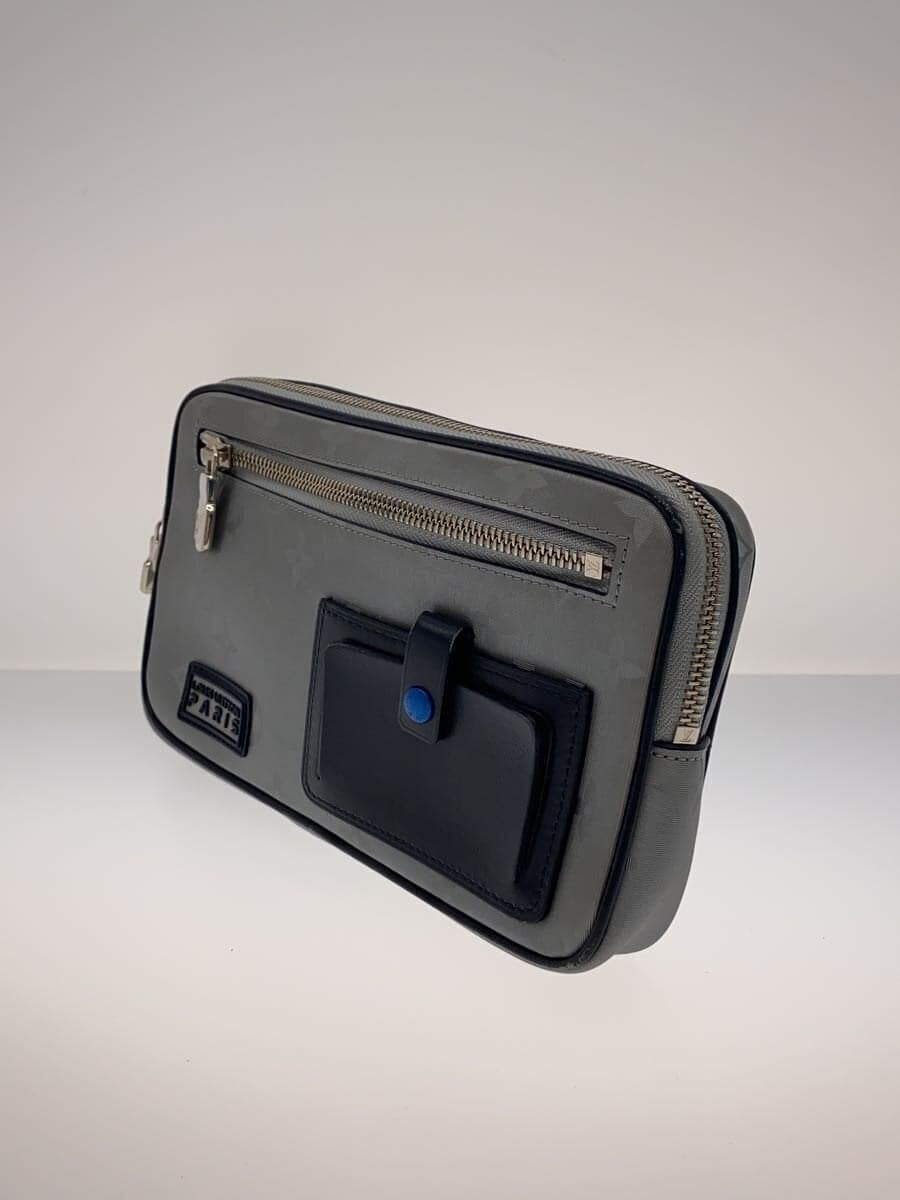 LOUIS VUITTON Alpha Clutch_Monogram Satellite Canvas SLV M44171 2