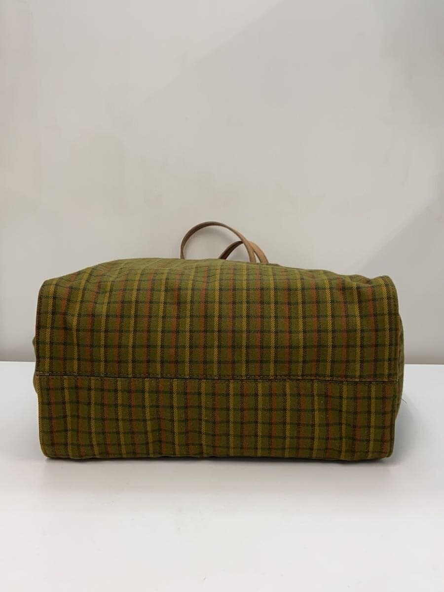 MIU MIUMIU MIU Miu Miu Tote Bag Wool GRN Check 4