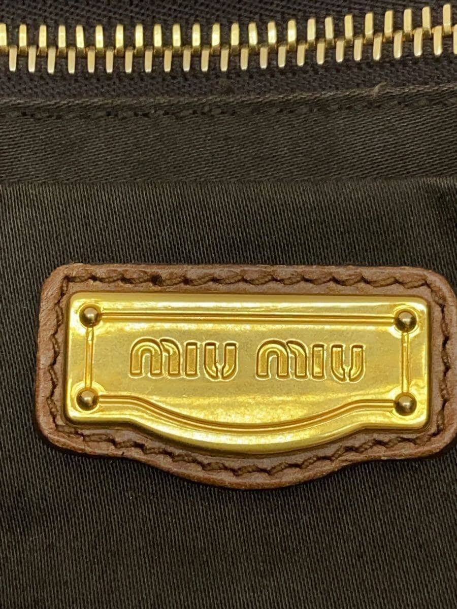 MIU MIUMIU MIU Miu Miu Tote Bag Wool GRN Check 5