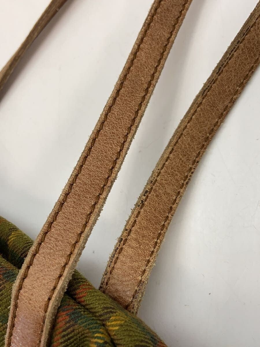 MIU MIUMIU MIU Miu Miu Tote Bag Wool GRN Check 8