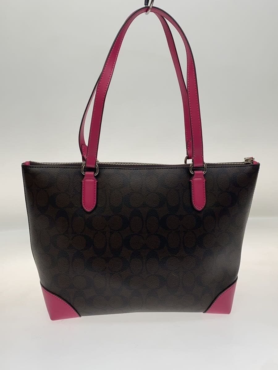 COACH Tote Bag PVC BRW All Over Pattern F29208 3