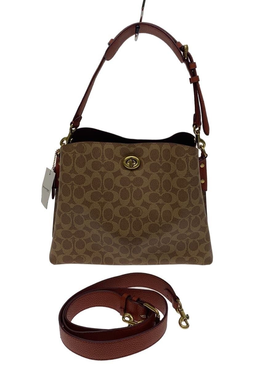COACH Willow Shoulder Bag_Signature PVC BRW All Over Pattern