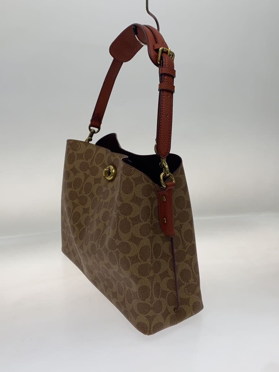 COACH Willow Shoulder Bag_Signature PVC BRW All Over Pattern 2