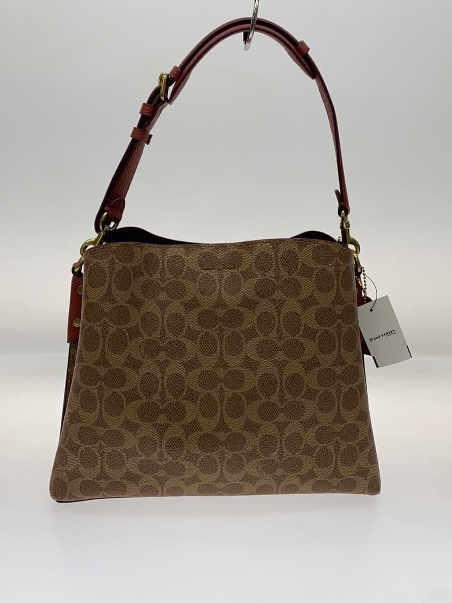 COACH Willow Shoulder Bag_Signature PVC BRW All Over Pattern 3
