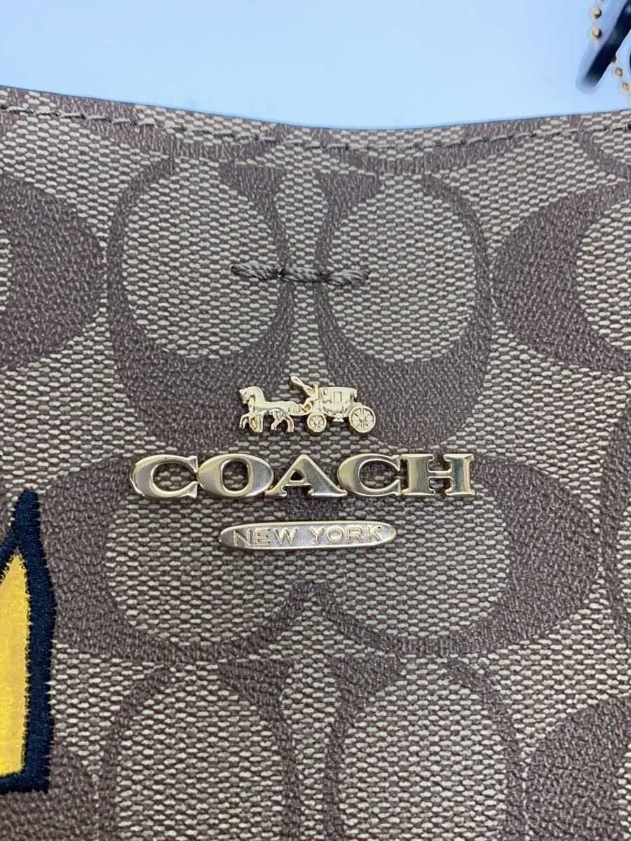 COACH Bag PVC BRW All Over Pattern F2181-C5787 5