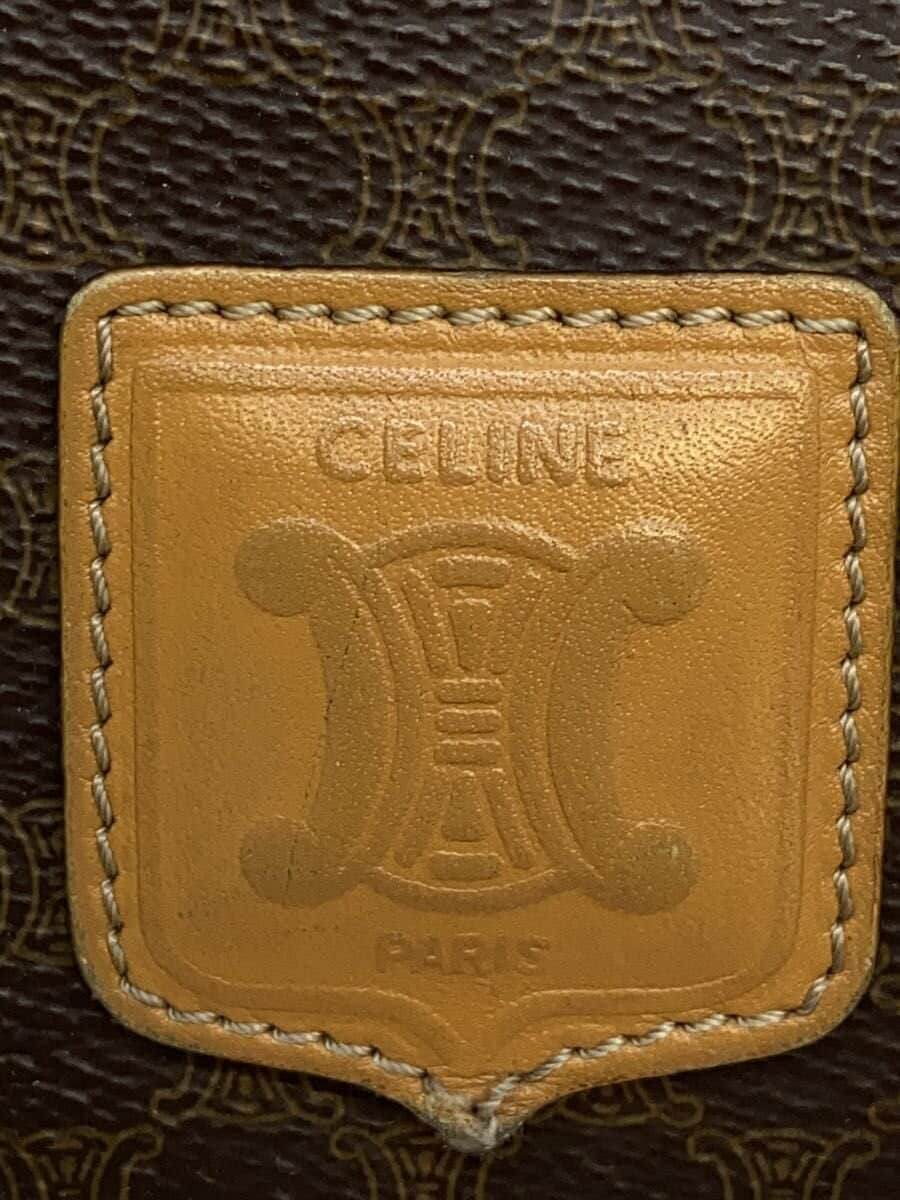 CELINE Boston Bag Leather BRW All-over Print M11 5