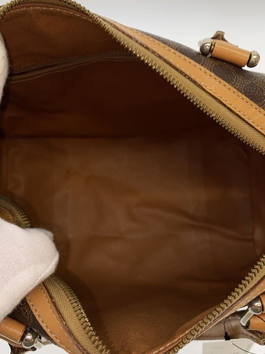 CELINE Boston Bag Leather BRW All-over Print M11 6