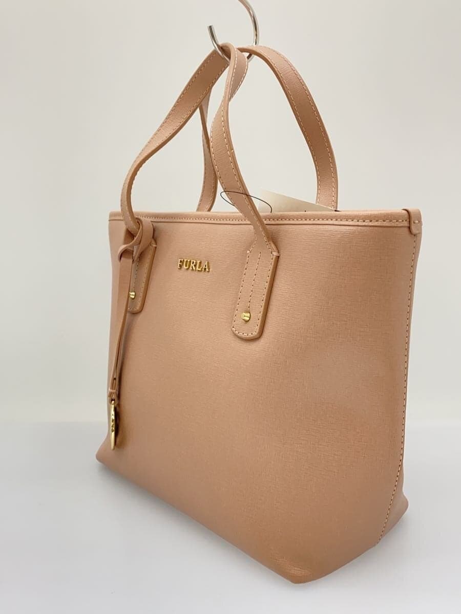 FURLA Handbag Leather Pink Solid Color 2