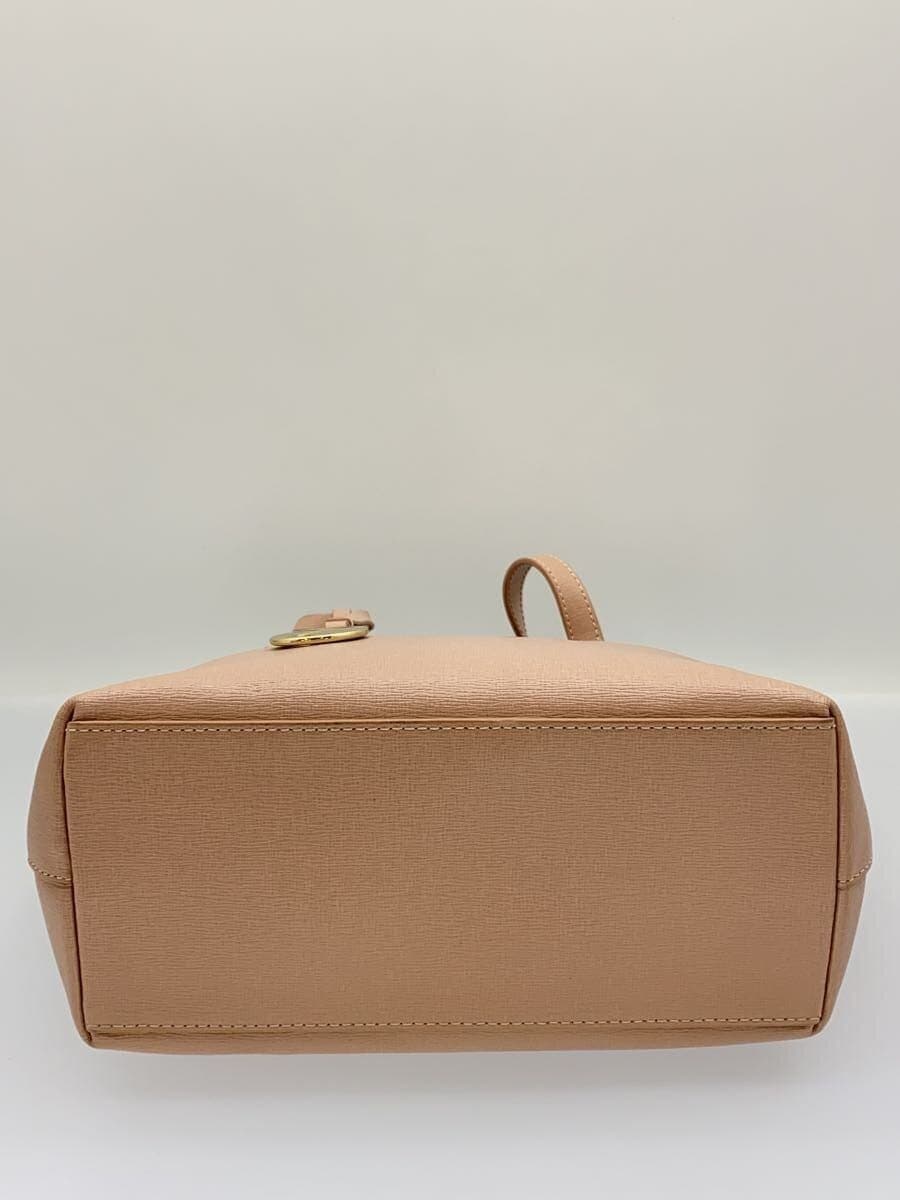 FURLA Handbag Leather Pink Solid Color 4