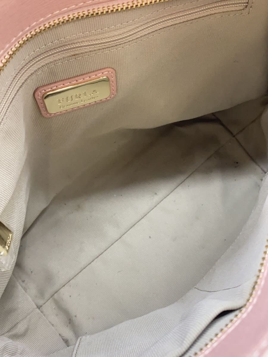 FURLA Handbag Leather Pink Solid Color 6