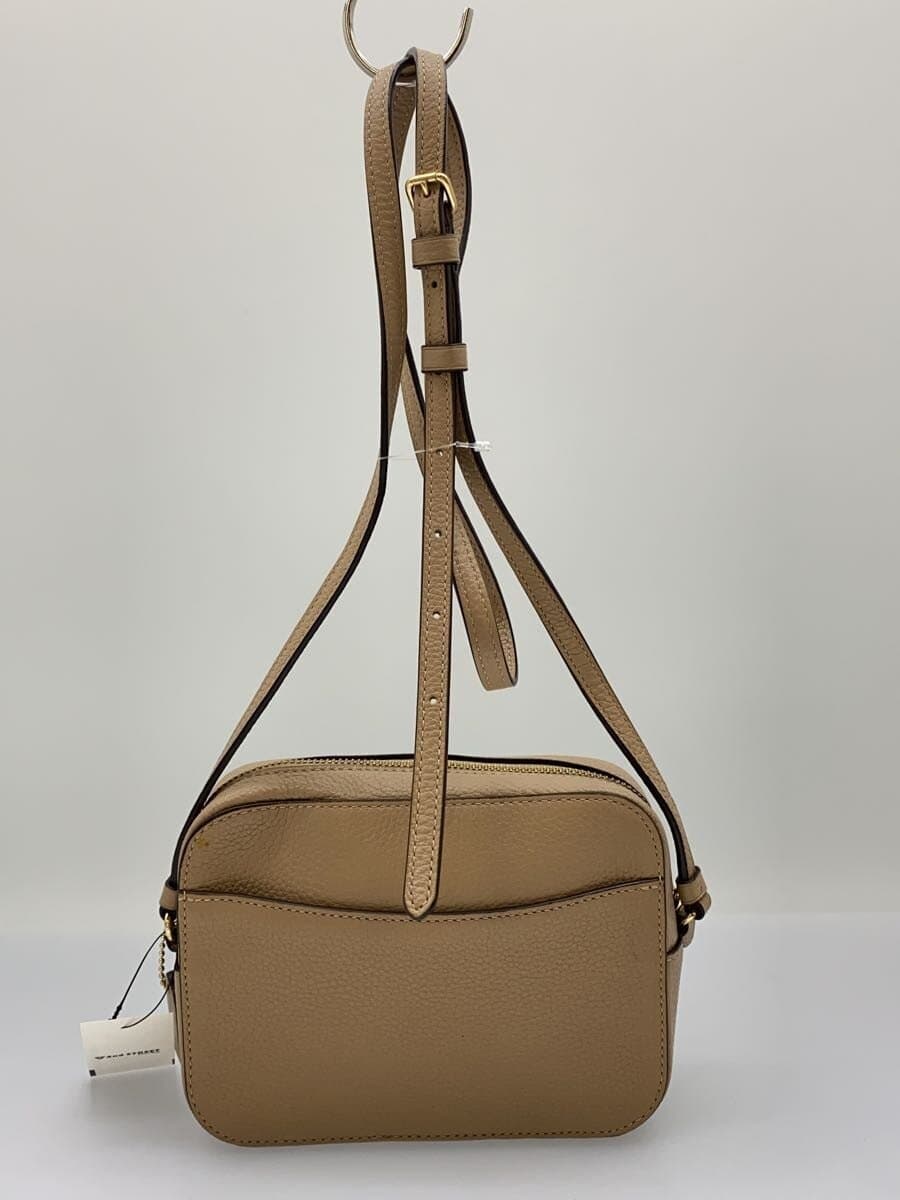 COACH Shoulder Bag Leather BEG Solid Color 87734 3