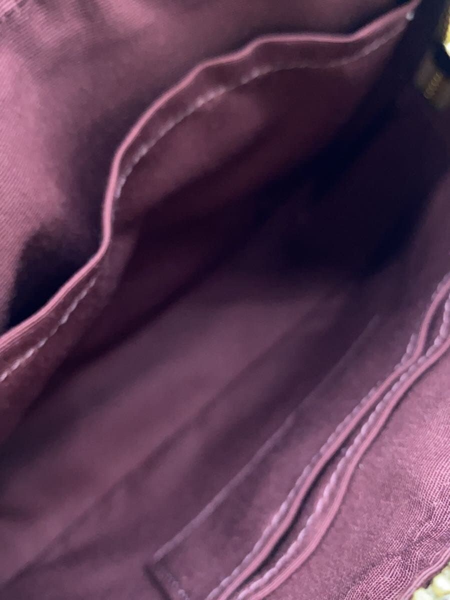 COACH Shoulder Bag Leather BEG Solid Color 87734 6