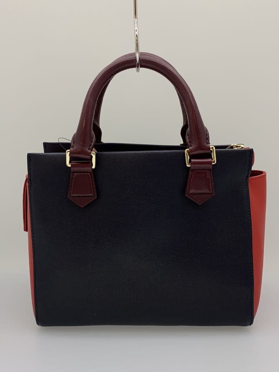 Paul Smith Shoulder Bag Leather Navy Solid Color 3