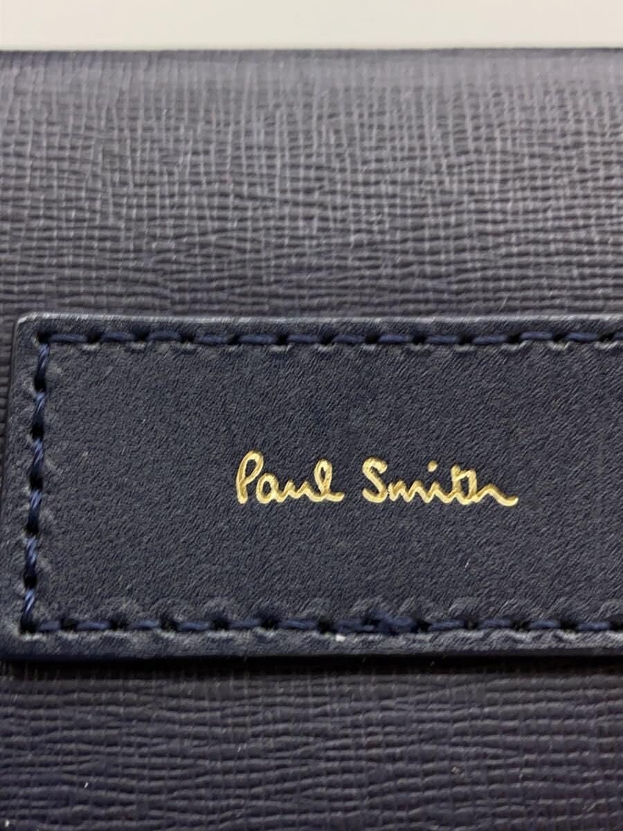 Paul Smith Shoulder Bag Leather Navy Solid Color 5