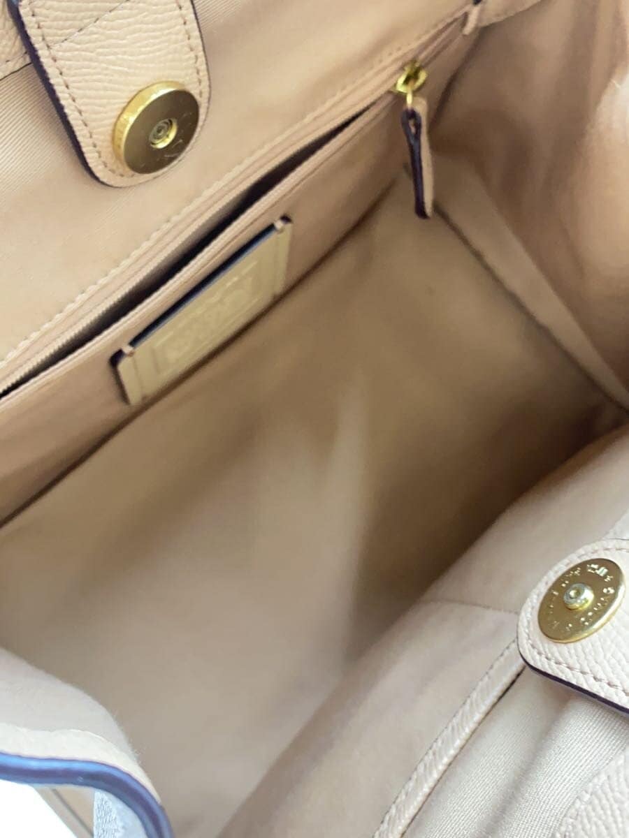 COACH Tote Bag PVC Pink Solid Color F14928 6