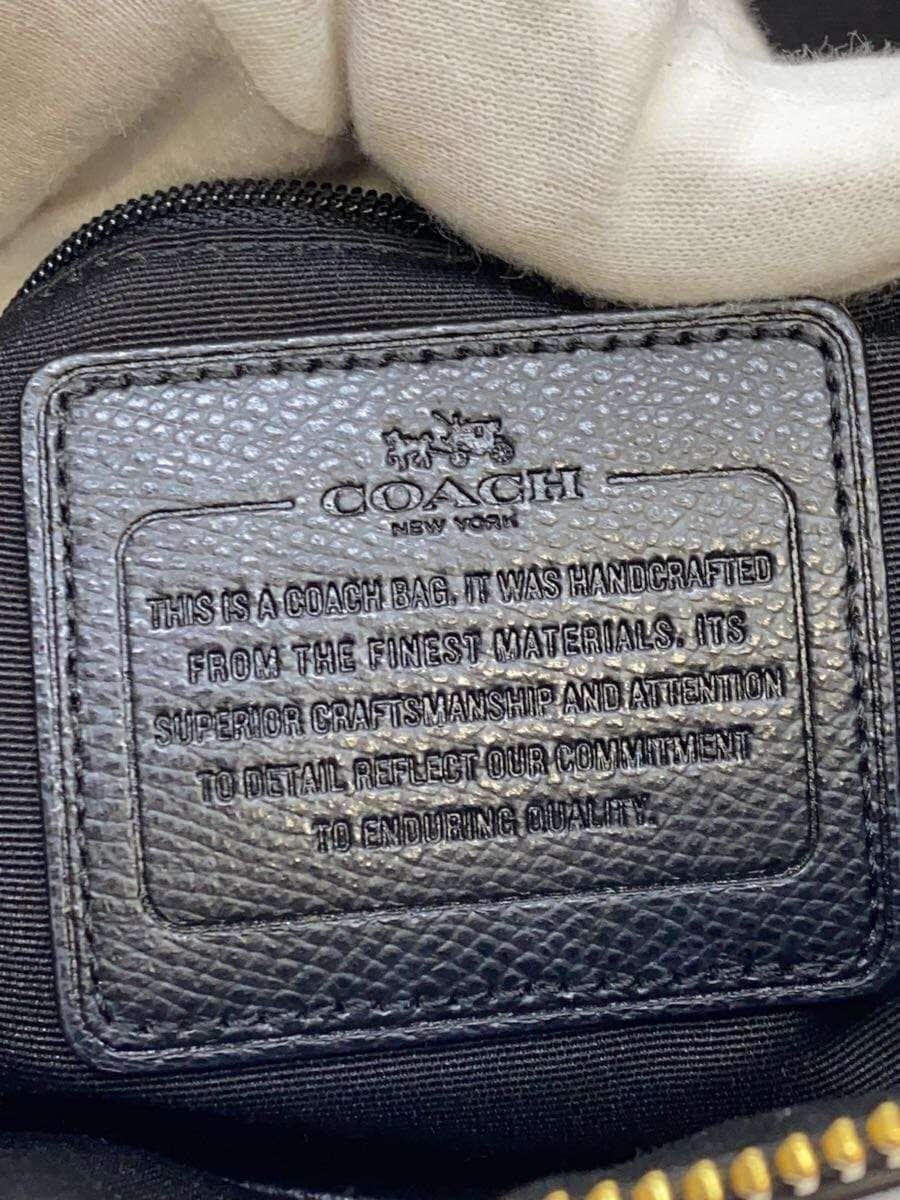 COACH Tote Bag Leather Black Solid Color F35808 5