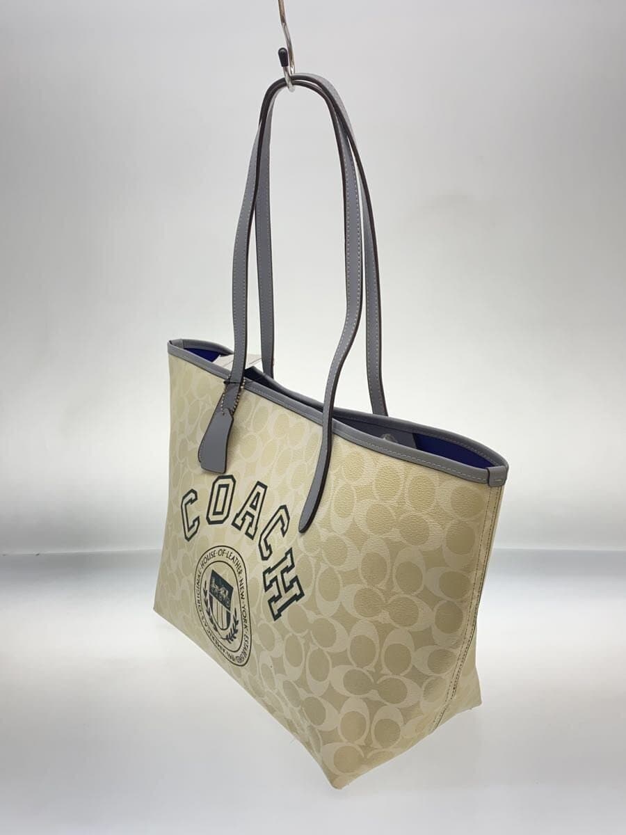 COACH Tote Bag PVC White All-over Print CB869 2