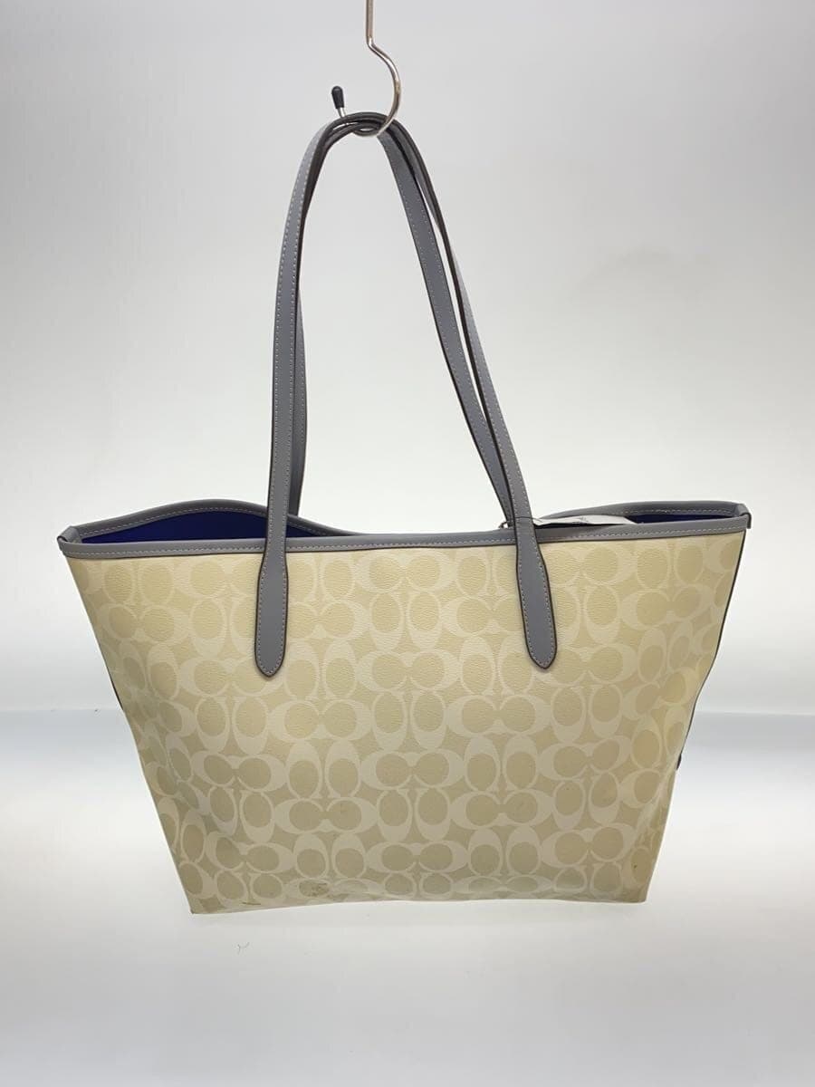 COACH Tote Bag PVC White All-over Print CB869 3