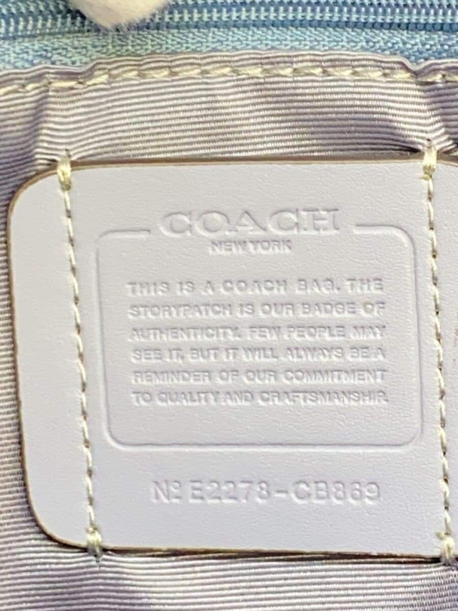 COACH Tote Bag PVC White All-over Print CB869 5