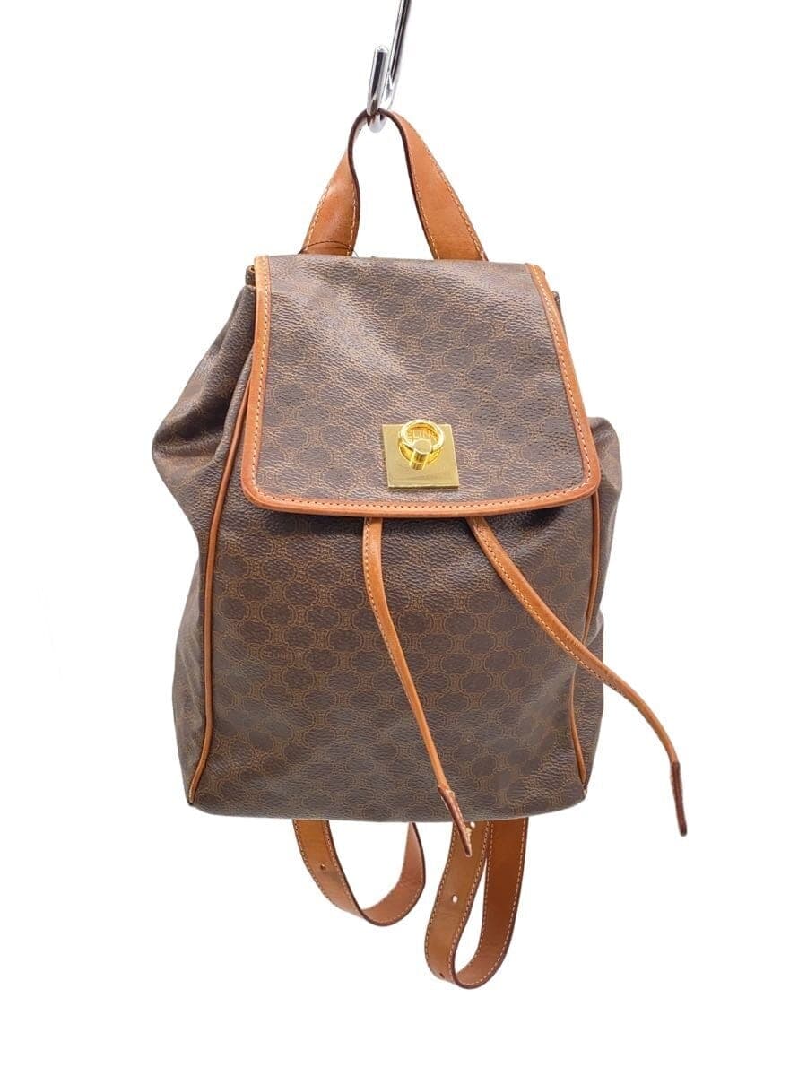 CELINE shoulder bag leather BRW all-over pattern