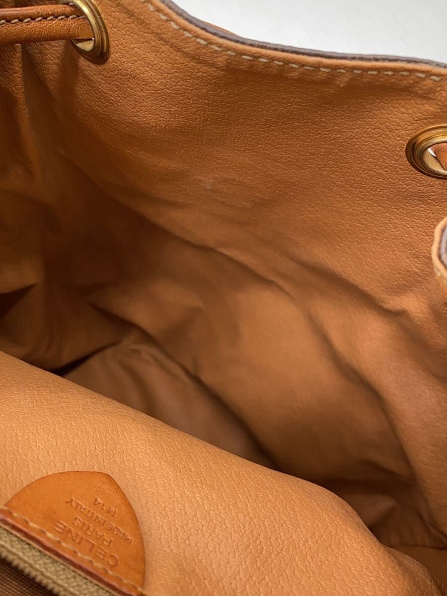 CELINE shoulder bag leather BRW all-over pattern 7