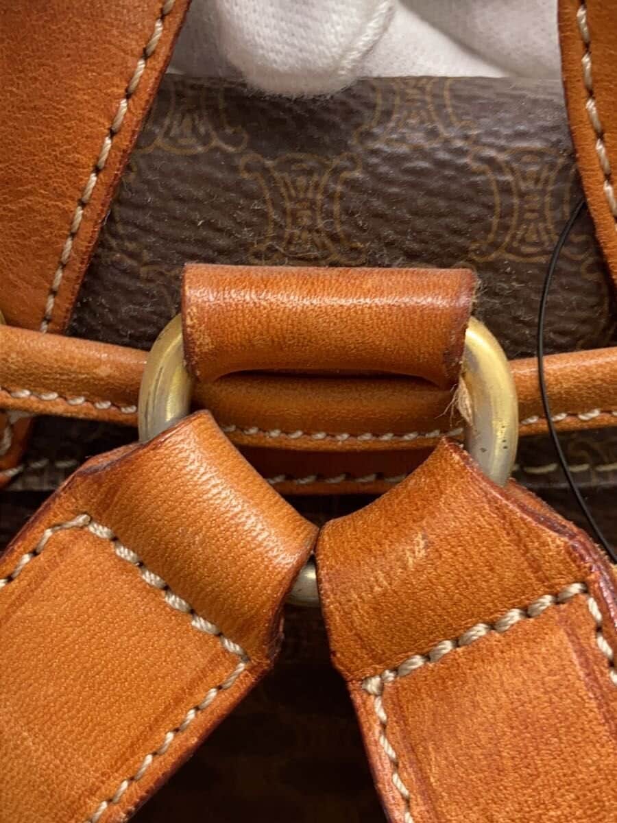 CELINE shoulder bag leather BRW all-over pattern 8