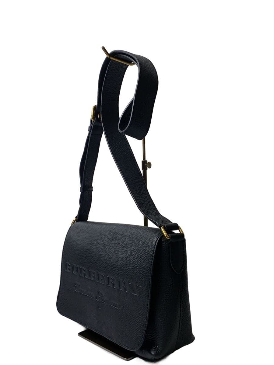 BURBERRY Shoulder Bag Leather BLK Solid 2