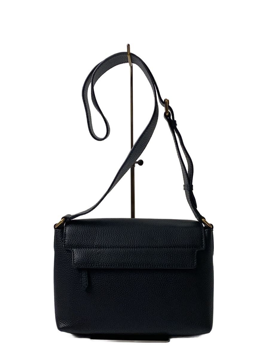 BURBERRY Shoulder Bag Leather BLK Solid 3