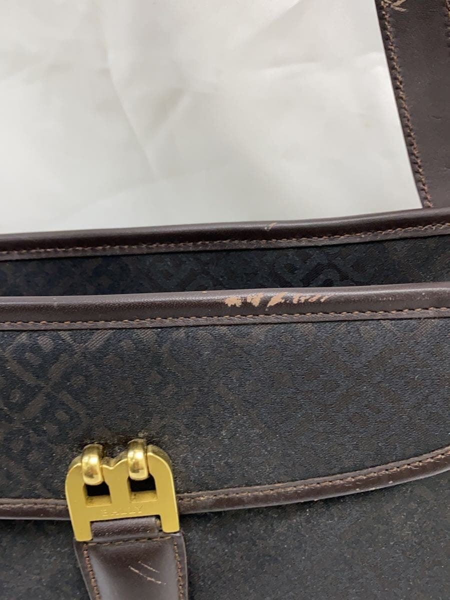 BALLY Tote Bag Nylon BRW All-over Print 8