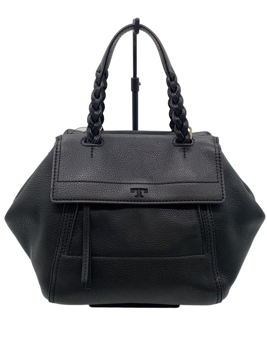 TORY BURCH Tote Bag Leather BLK Solid 10005608