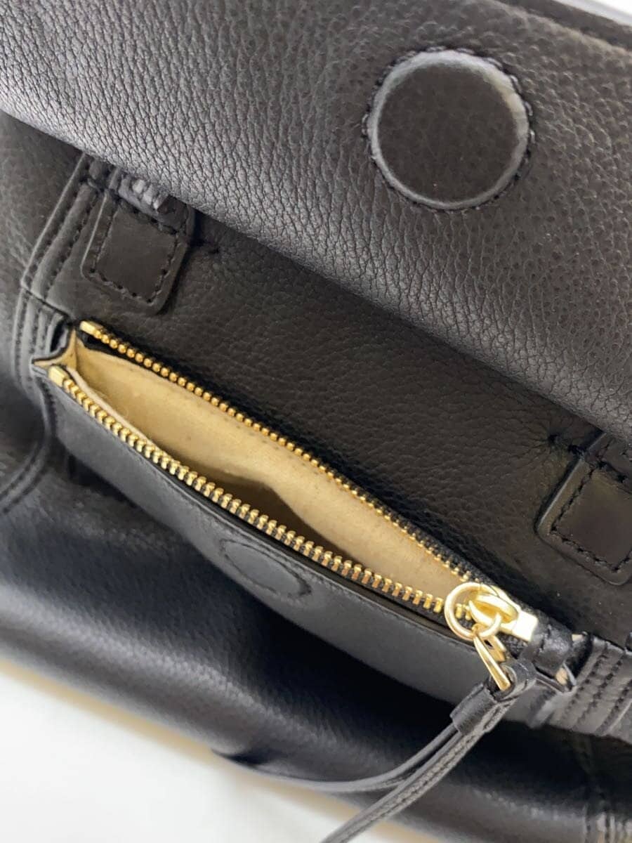 TORY BURCH Tote Bag Leather BLK Solid 10005608 8