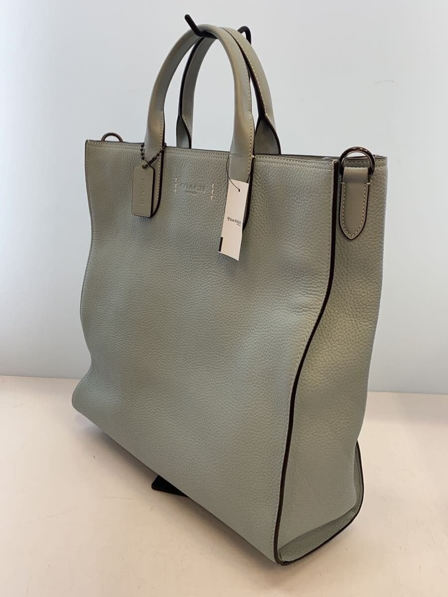 COACH Gotham Tall Shoulder Bag Leather Blue C8342 2