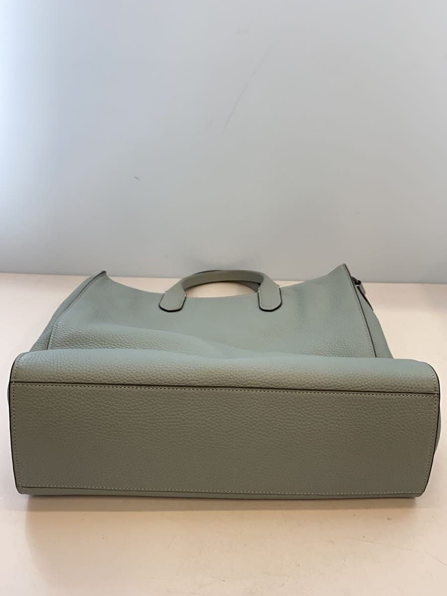 COACH Gotham Tall Shoulder Bag Leather Blue C8342 4