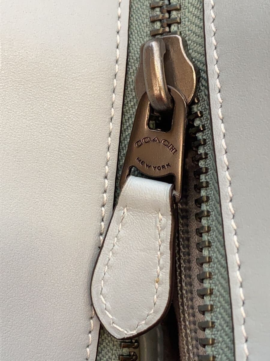 COACH Gotham Tall Shoulder Bag Leather Blue C8342 8