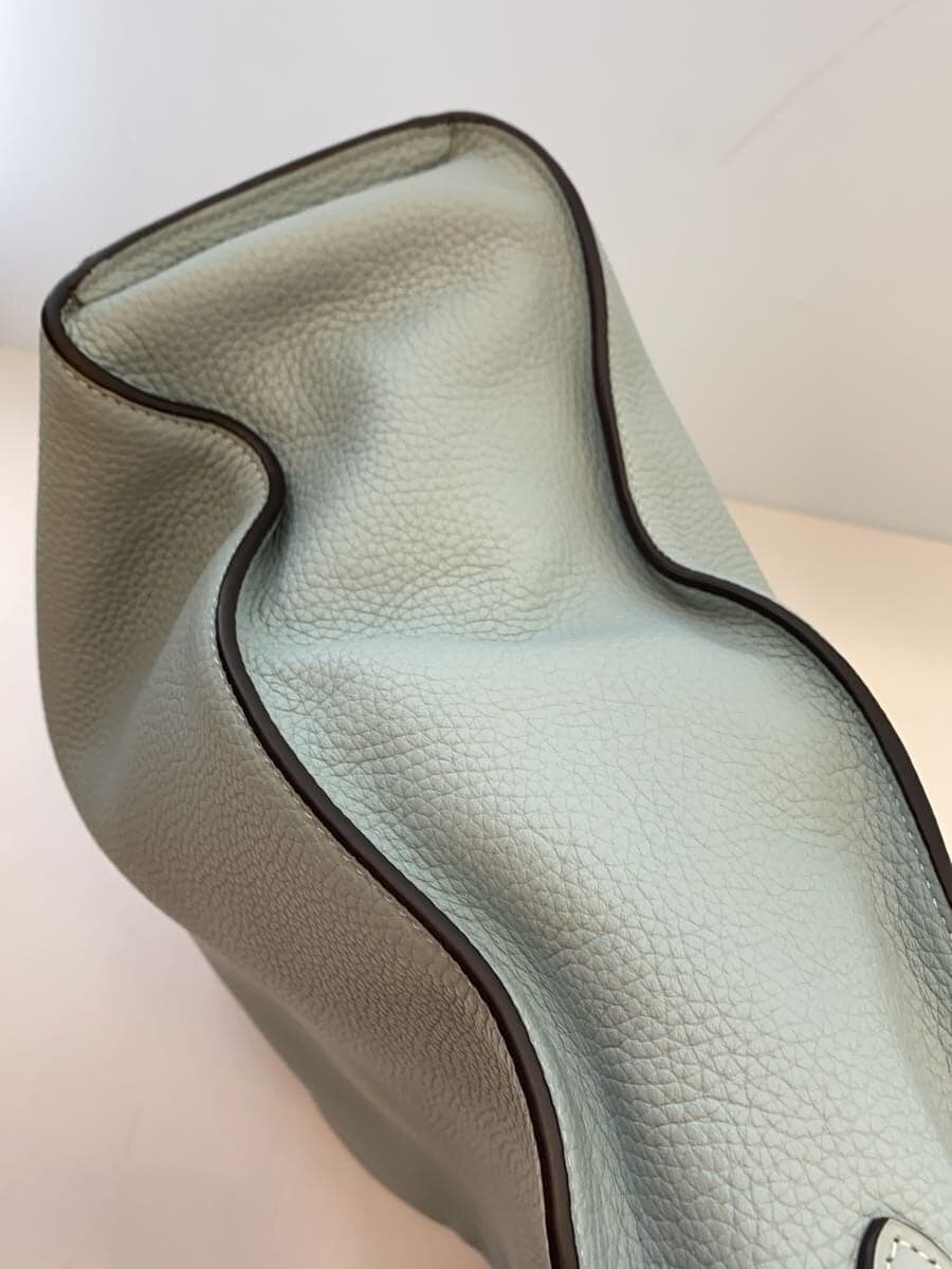 COACH Gotham Tall Shoulder Bag Leather Blue C8342 9