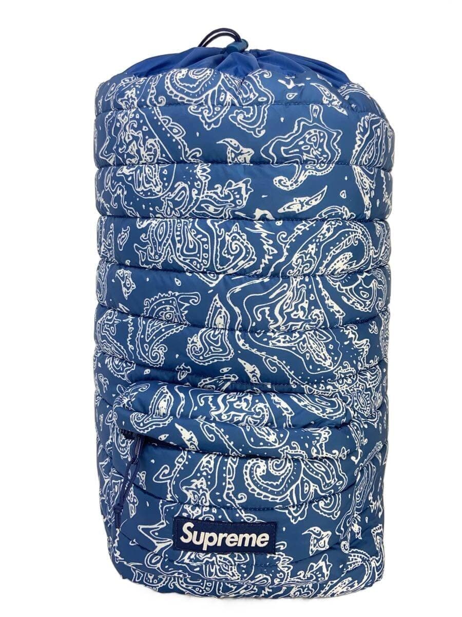 SupremePUFFER BACKPACK 22AW Backpack Rucksack BLU Paisley All-over pattern