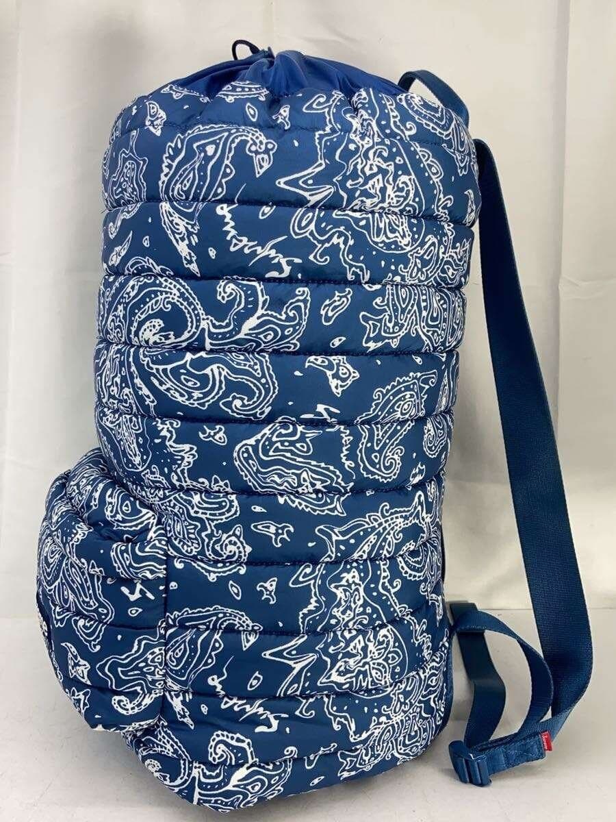 SupremePUFFER BACKPACK 22AW Backpack Rucksack BLU Paisley All-over pattern 2