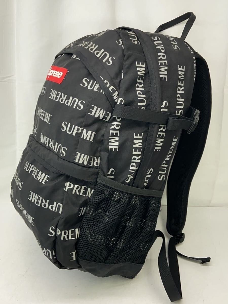 Supreme16AW Reflective Repeat Backpack Backpack Nylon BLK All Over Pattern 2