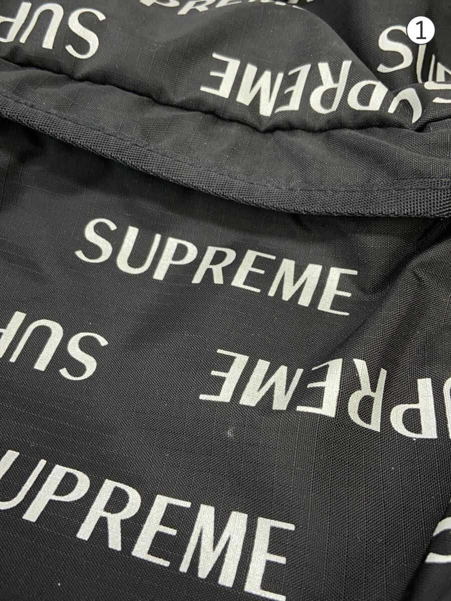 Supreme16AW Reflective Repeat Backpack Backpack Nylon BLK All Over Pattern 8